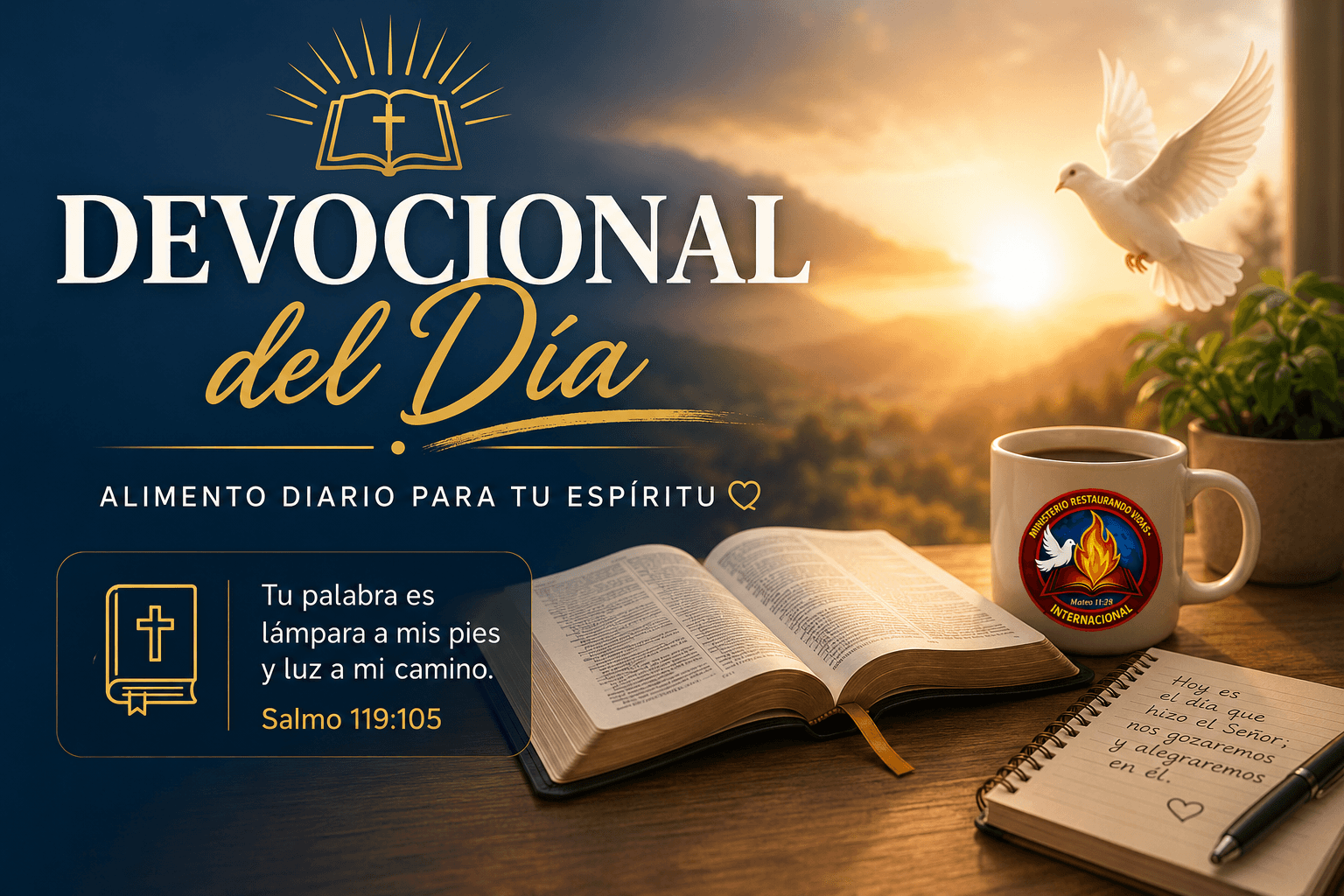 Portada de Devocional del Día del Ministerio Restaurando Vidas Internacional