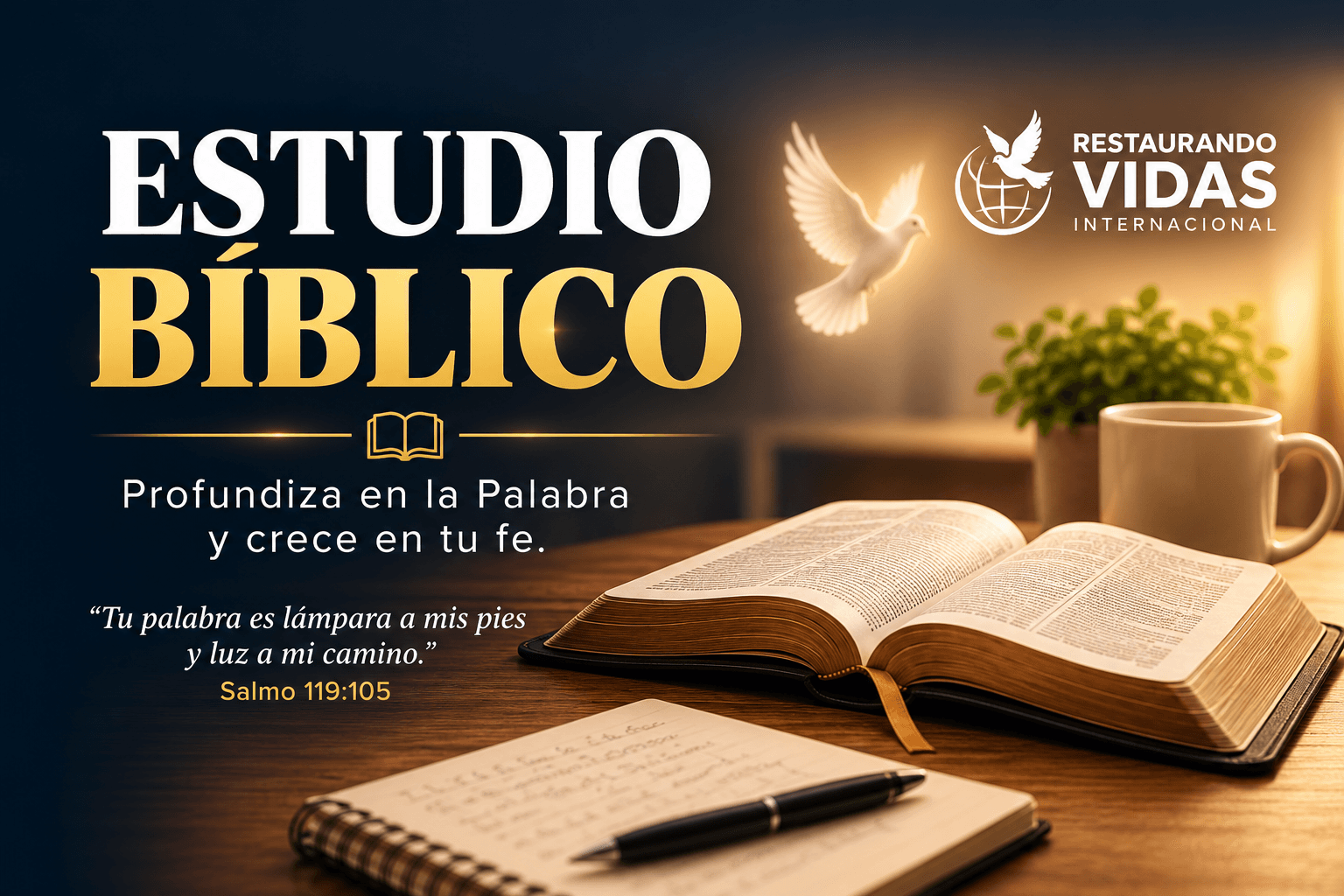 Portada de la sección Estudios Bíblicos del Ministerio Restaurando Vidas Internacional