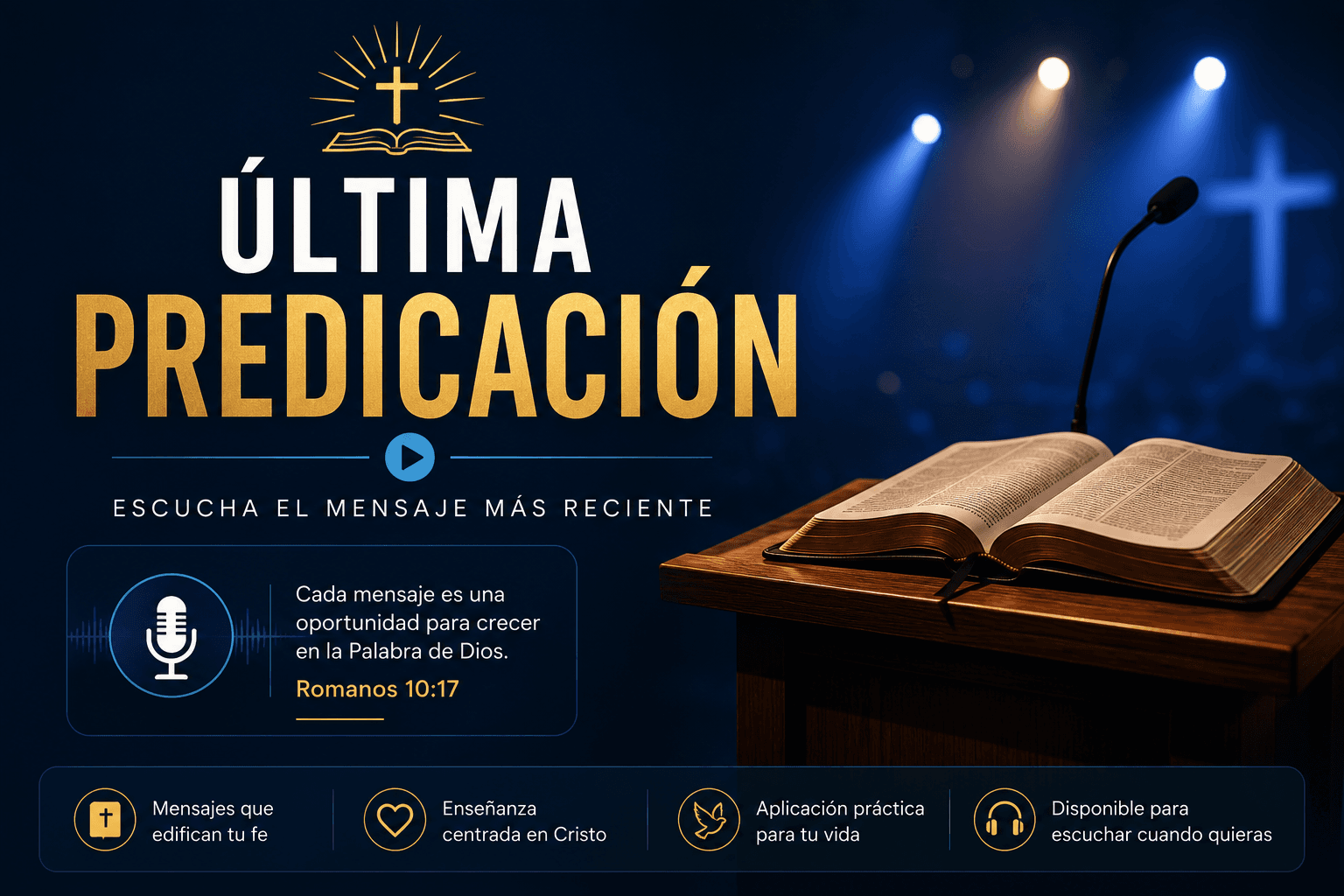 Portada de la sección Predicaciones del Ministerio Restaurando Vidas Internacional